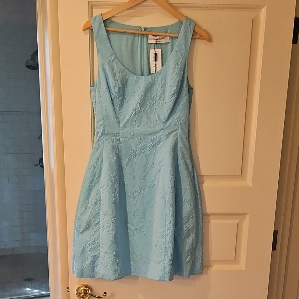 Prabal Gurung Light Blue Textured Mini Dress